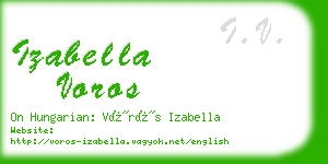 izabella voros business card